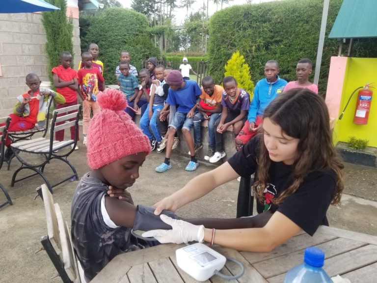 Children at a community outreach